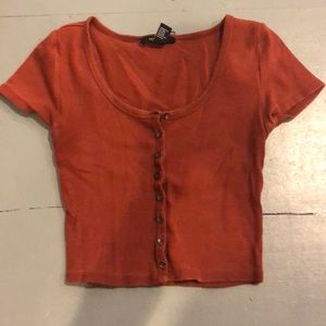 Button up crop top